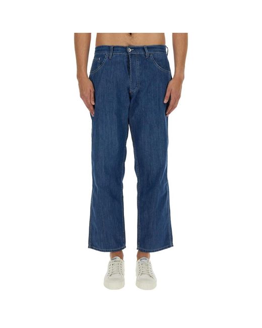 YMC Blue Cropped Jeans for men