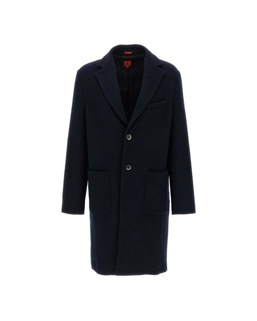 Barena Jassen ,Zwart ,Wol Baron Coat in het Blue voor heren