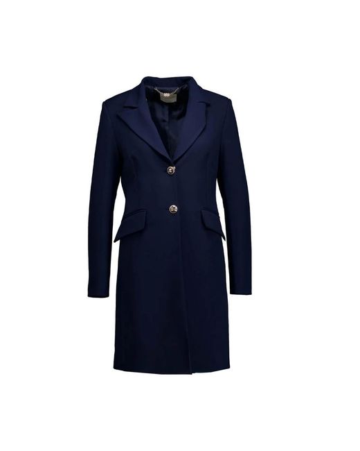 Rinascimento Blue Single-Breasted Coats