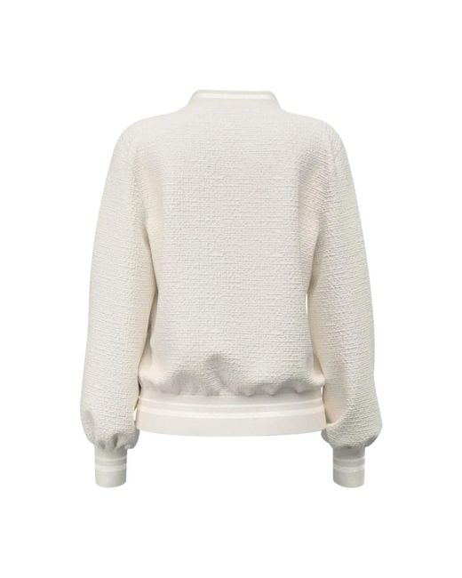 Guess White Bomber Jackets
