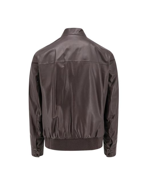 Boss Gray Leather Jackets for men
