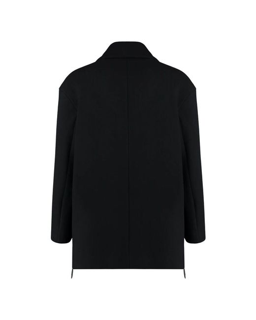 Double-Breasted Coats Giorgio Armani de hombre de color Black