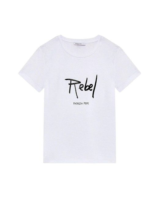 Patrizia Pepe White Slogan t-shirt art. 8m1680j061
