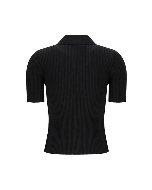 Courreges Black Polo Shirts