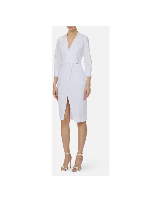 Elisabetta Franchi White Midi Dresses