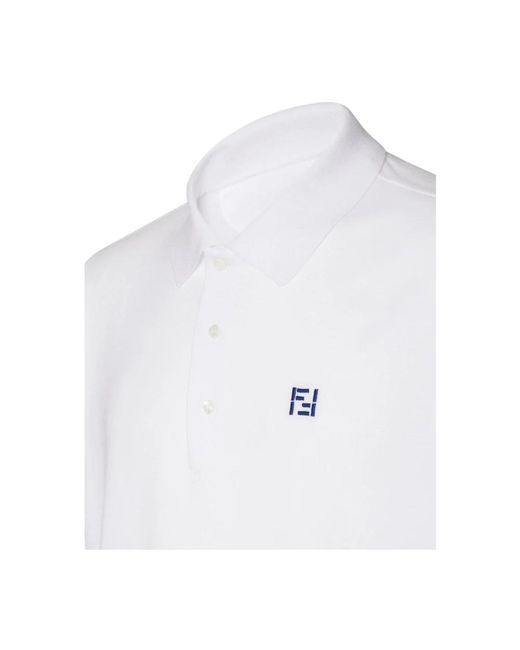 Fendi White Polo Shirts for men