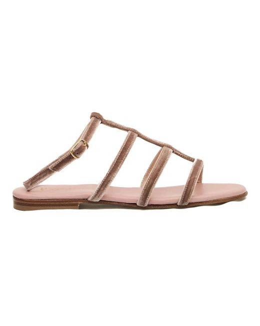 Paola Fiorenza Pink Flat Sandals