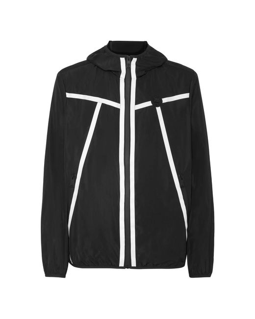 Philipp Plein Reflex Nylon Windbreaker in het Black voor heren