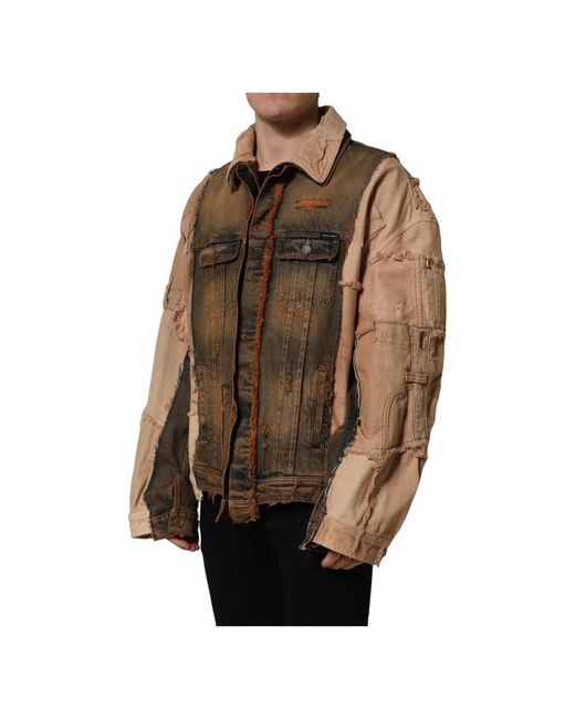 Dolce & Gabbana Brown Denim Jackets for men