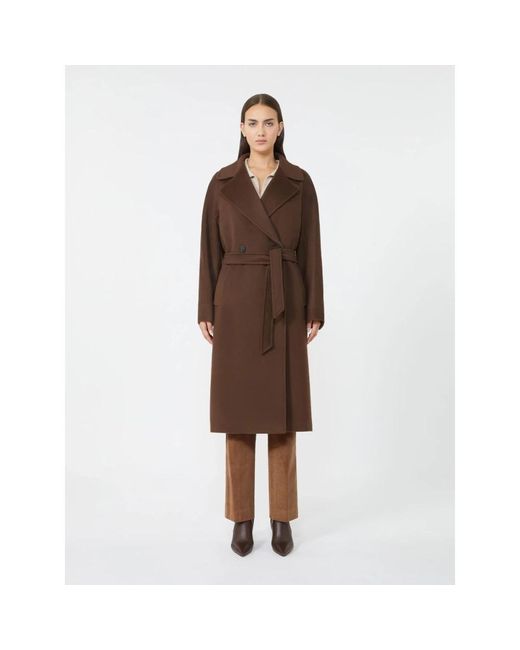 Weekend by Maxmara Zuivere Wollen Jas in het Brown