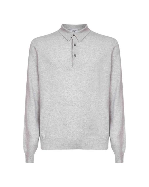 D4.0 Gray Round-Neck Knitwear for men