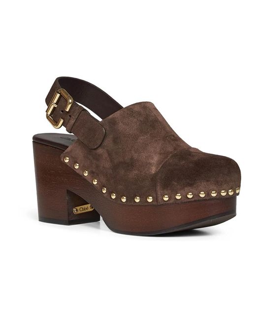 Clogs Chloé en coloris Brown