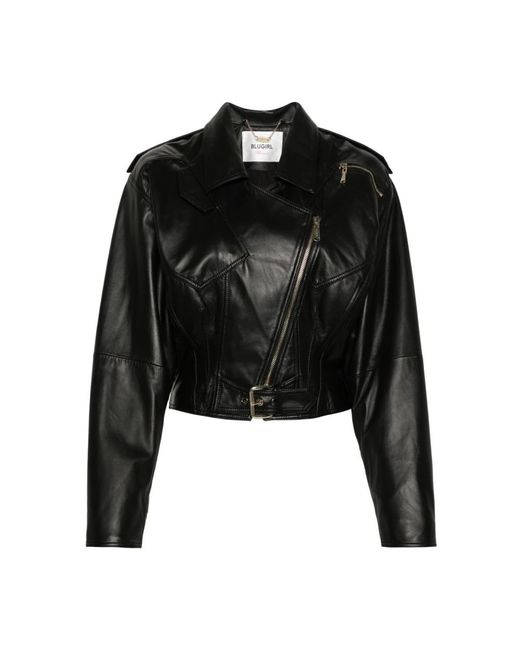 Blugirl Blumarine Black Leather Jackets