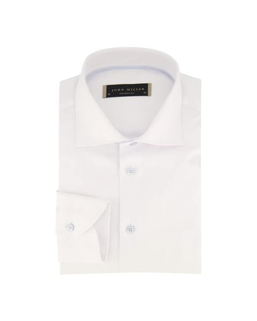 John Miller Wit Business Overhemd Tailored Fit in het White voor heren