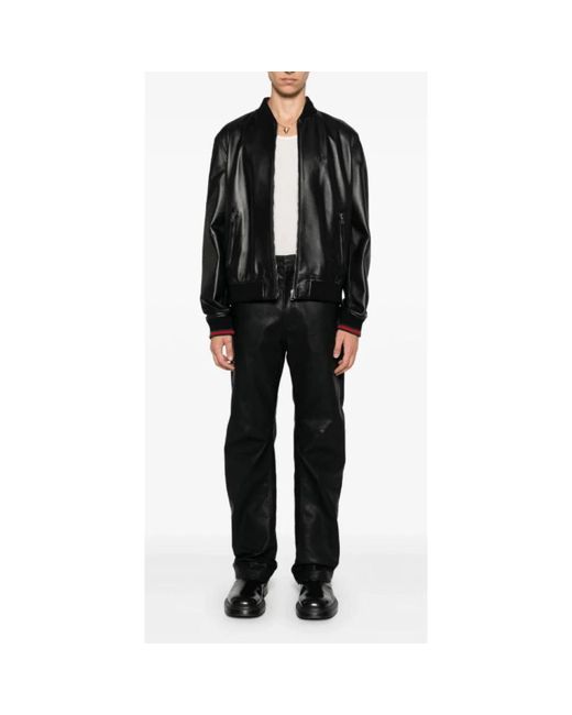 Gucci Leather Jackets in het Black voor heren