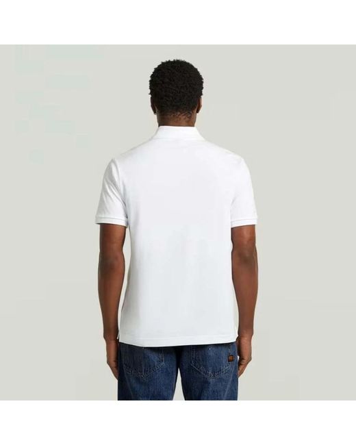 G-Star Oluv Regular Polo in het White voor heren