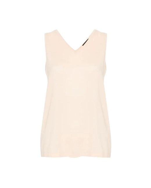 Sleeveless Tops Fabiana Filippi en coloris Natural