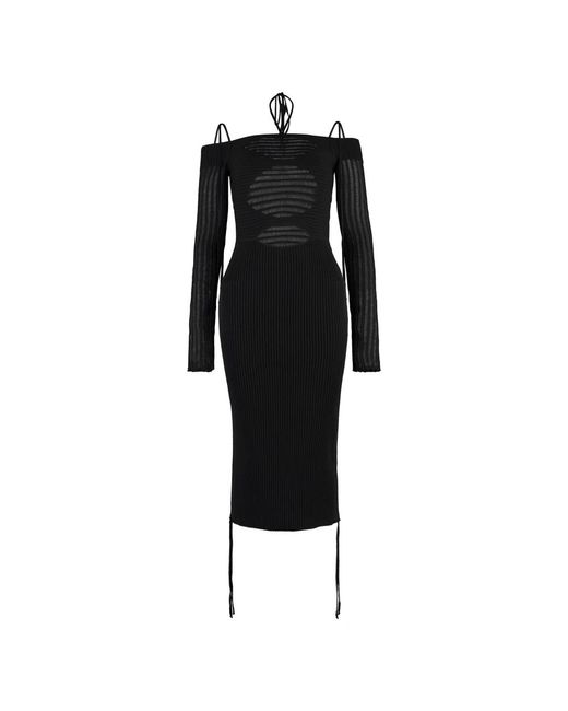 ANDREA ADAMO Black Knitted Dresses