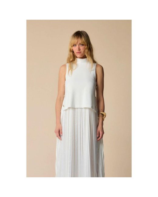 Kocca White Elegante midi kleider für frauen