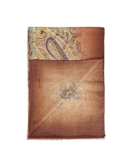 Etro Brown Scarves for men