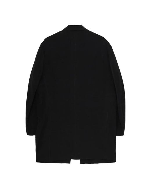 Yohji Yamamoto Single-Breasted Coats in het Black voor heren
