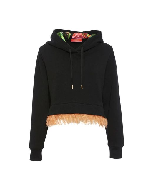 LaDoubleJ Hoodies & Sweatvesten ,Zwart ,Katoen La Scala Hoodie in het Black