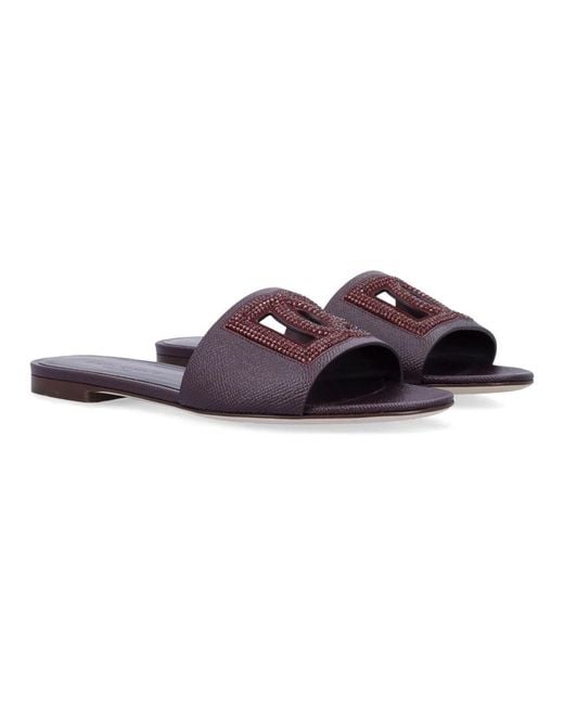Dolce & Gabbana Purple Sliders