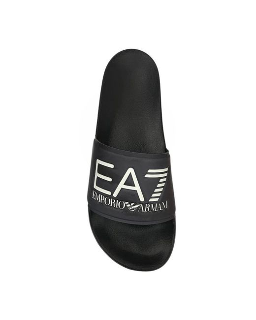 EA7 Schwarze Flip Flops & Slider in Black für Herren