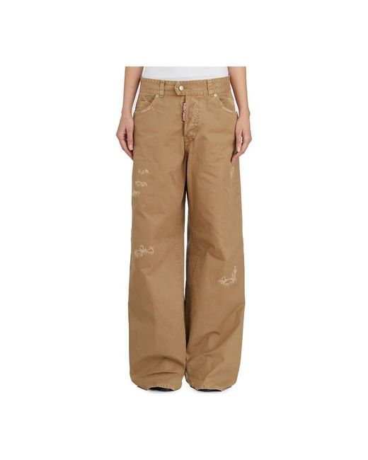DSquared² Natural Wide Trousers