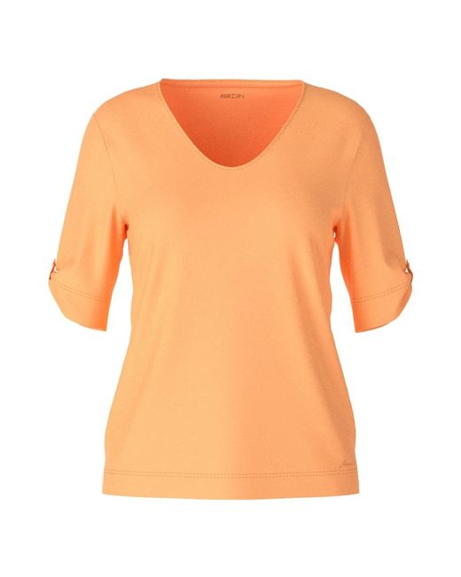 Marc Cain Orange Bequemes stilvolles t-shirt