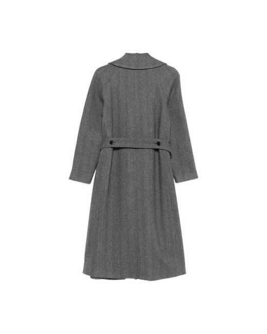 Paltò Gray Belted Coats