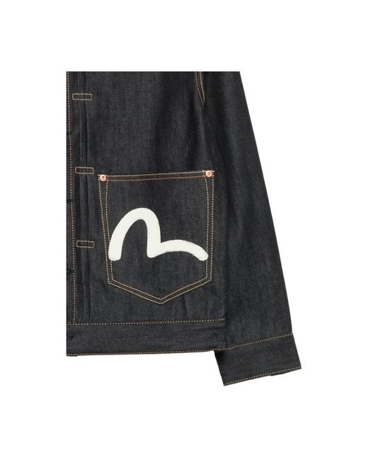 Denim Jackets Evisu de hombre de color Black
