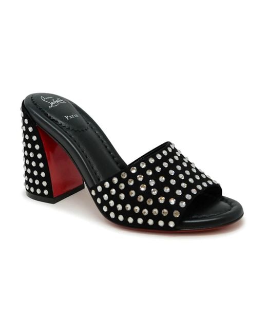 Christian Louboutin Jane Mule Strass Boum 85 in het Black