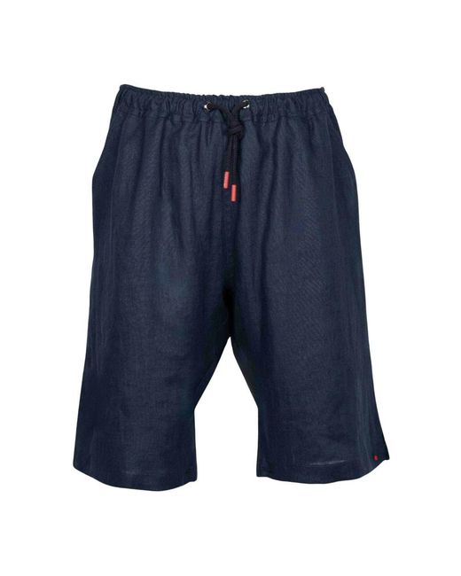 Kiton Blue Casual Shorts for men