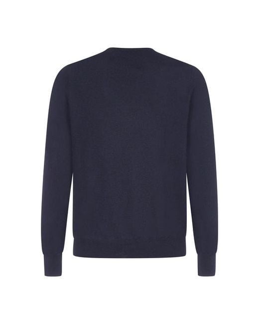 D4.0 Blue Round-Neck Knitwear for men