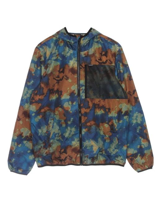 Element Jassen ,Veelkleurig ,Polyester Donkere Magma Windbreaker Jas Met Capuchon in het Blue voor heren