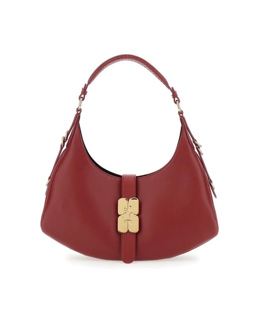 Ganni Shoulder Bags in het Red