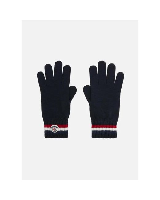 Moncler Blue Gloves for men