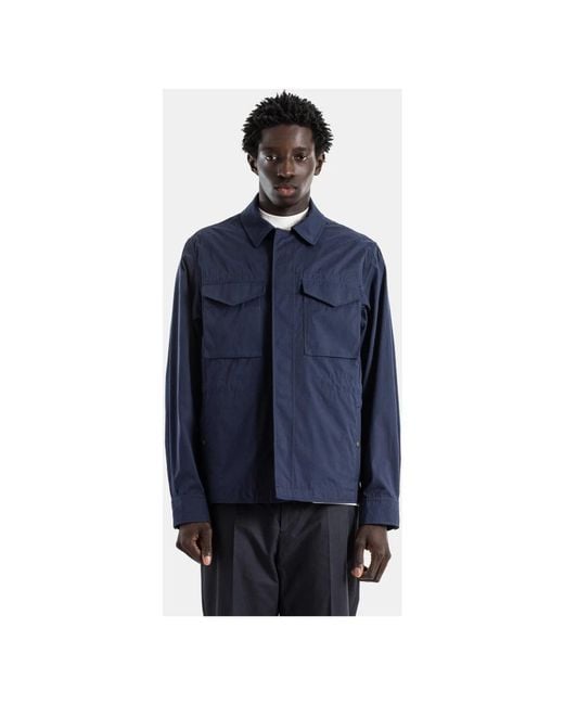 Moncler Blue Light Jackets for men