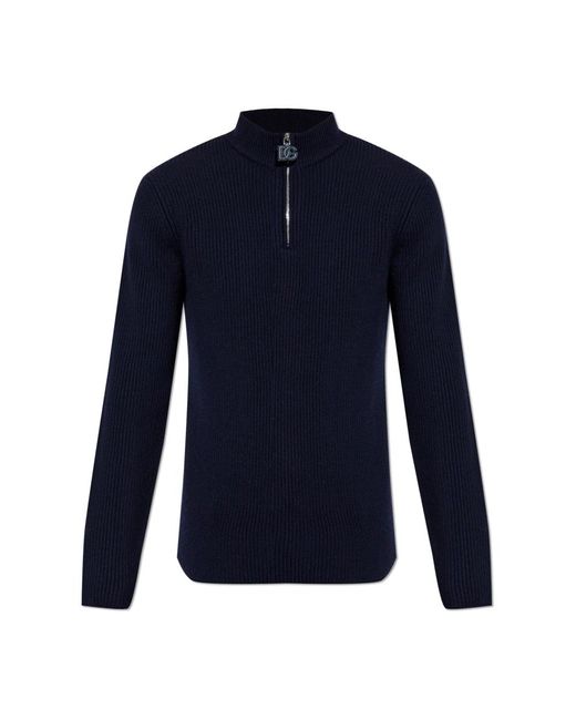 Turtlenecks di Dolce & Gabbana in Blue da Uomo