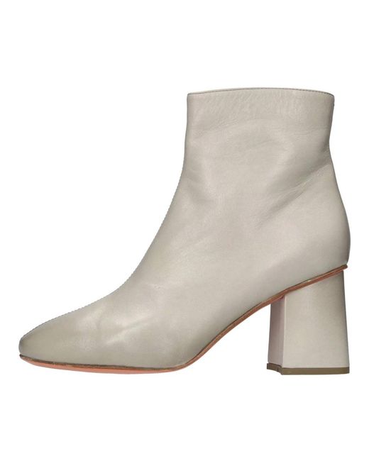 Santoni Schoenen ,Grijs ,Leer Leren Enkellaarsjes in het Gray