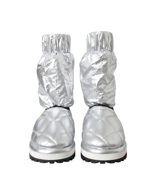 Dolce & Gabbana Gray Winter Boots