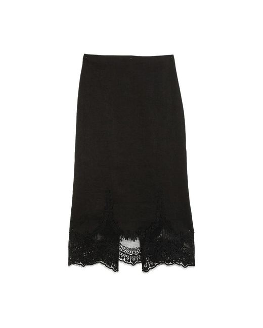 Twinset Midi Rok in het Black