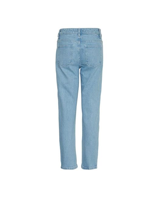 Moss Copenhagen Blue Slim cropped jeans