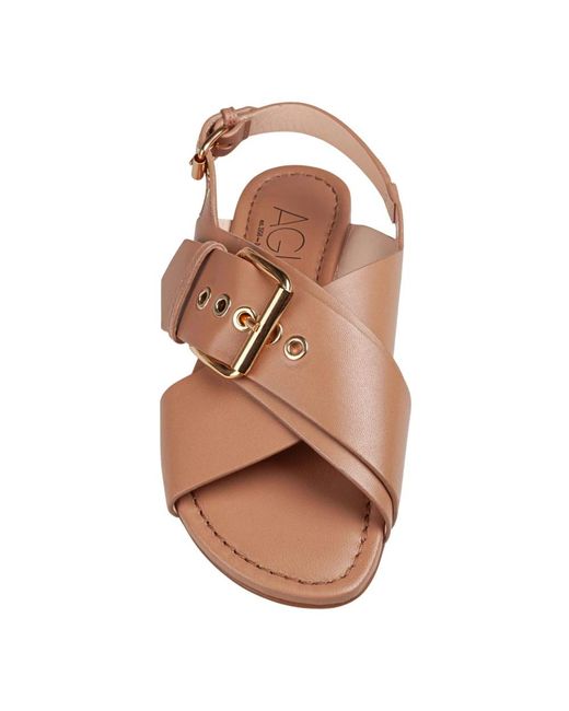 Agl Attilio Giusti Leombruni Brown Flat Sandals