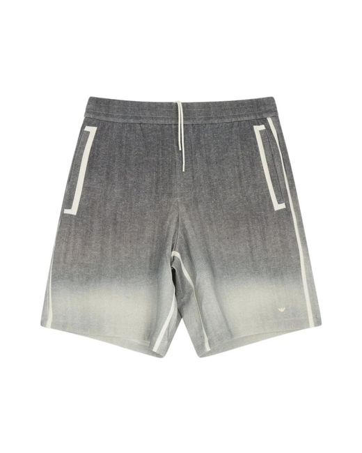 Emporio Armani Gray Casual Shorts for men