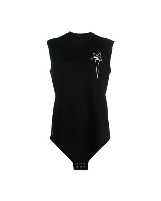 Rick Owens Black Sleeveless Tops