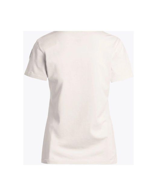 Parajumpers White Baumwoll Jersey Basic Tee Shirt