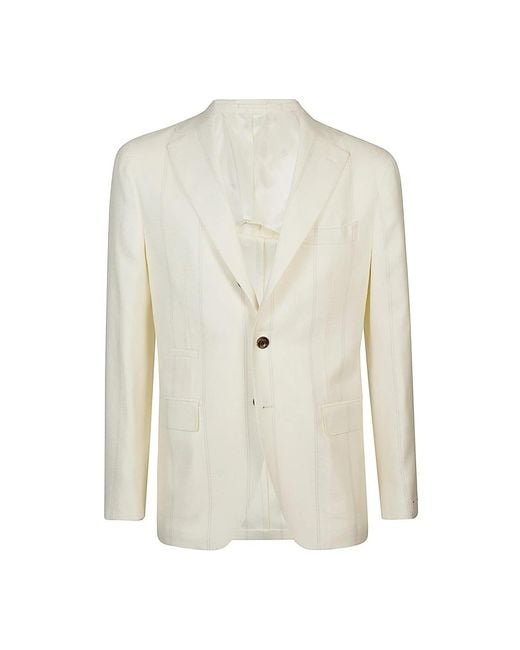 Blazers di Eleventy in White da Uomo