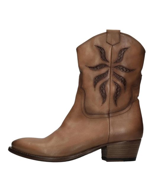 Pantanetti Brown Cowboy & Biker Boots